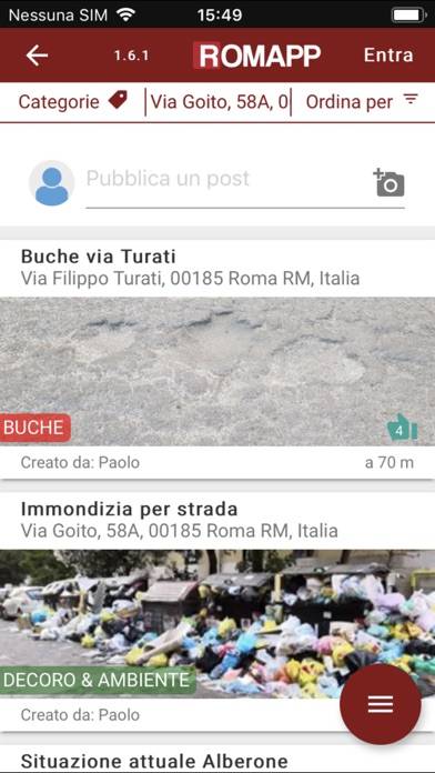 RomApp Schermata dell'app #1
