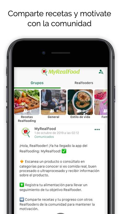 MyRealFood: Escáner y recetas Captura de pantalla de la aplicación #3