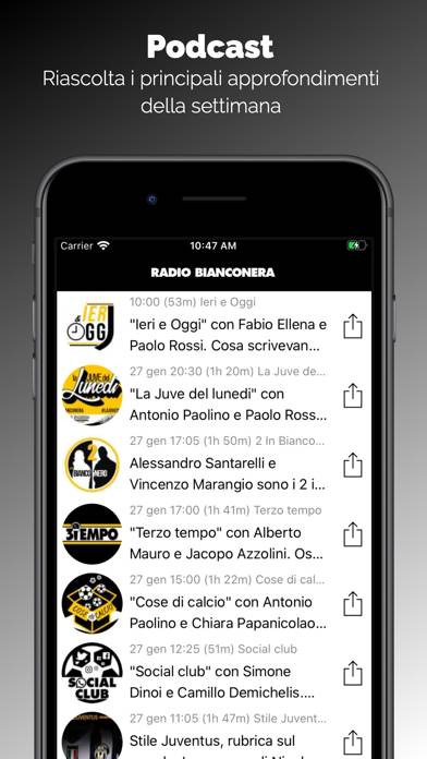 Radio BiancoNera Schermata dell'app