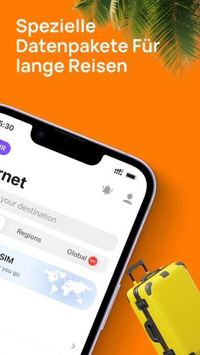 Yesim: Reisen eSIM, Internet Bildschirmfoto