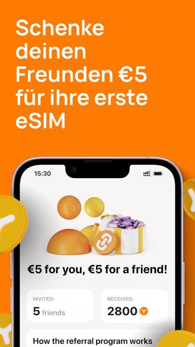 Yesim: Reisen eSIM, Internet App-Screenshot