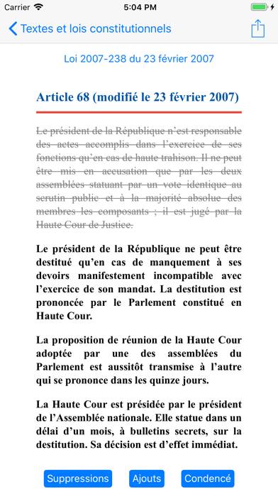 La Constitution Française Capture d'écran de l'application #1