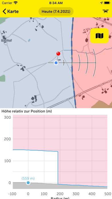 TCS Drohnen App-Screenshot
