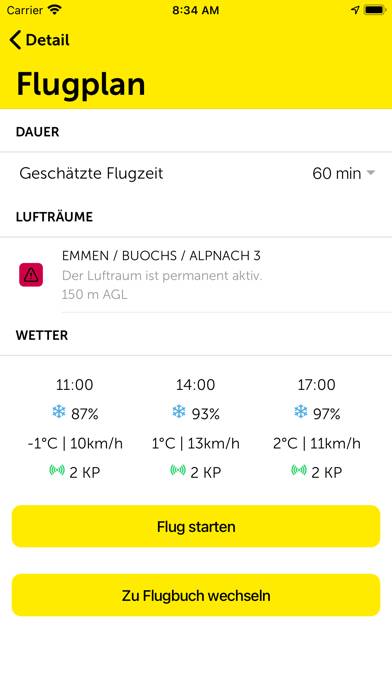 TCS Drohnen App-Screenshot