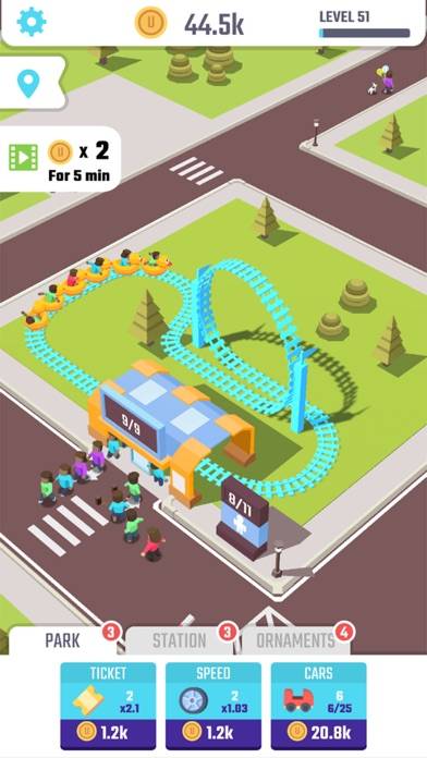 Idle Roller Coaster App screenshot #1