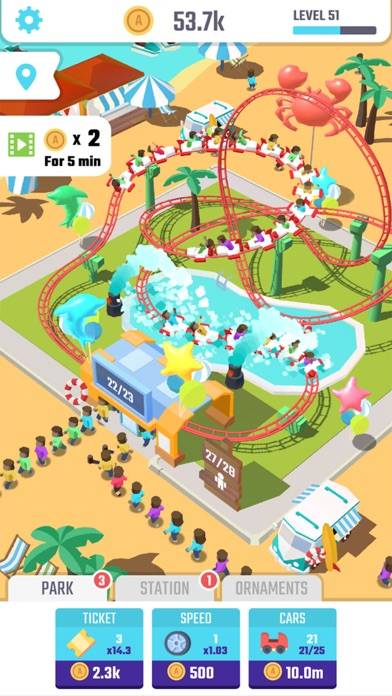 Idle Roller Coaster App screenshot #2