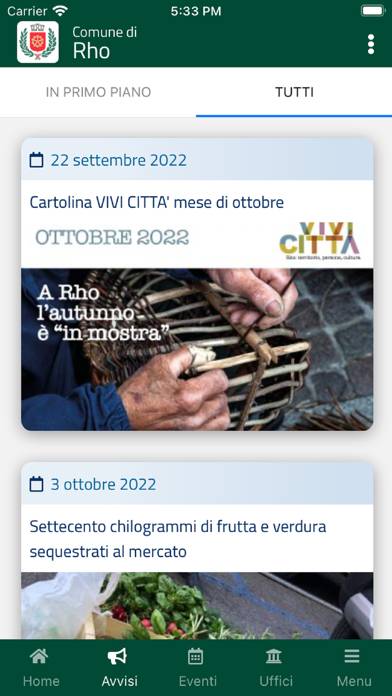 LaMiaCittà Schermata dell'app