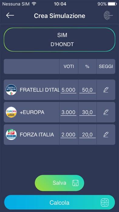 IElezioni Schermata dell'app