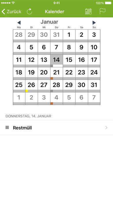 Abfall-AppNF App-Screenshot