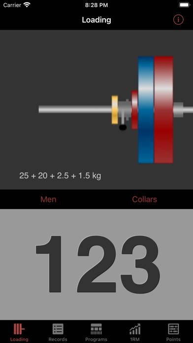 Olympic Weightlifting App Bildschirmfoto