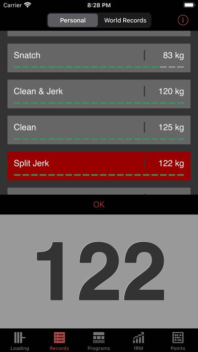 Olympic Weightlifting App App skärmdump #2