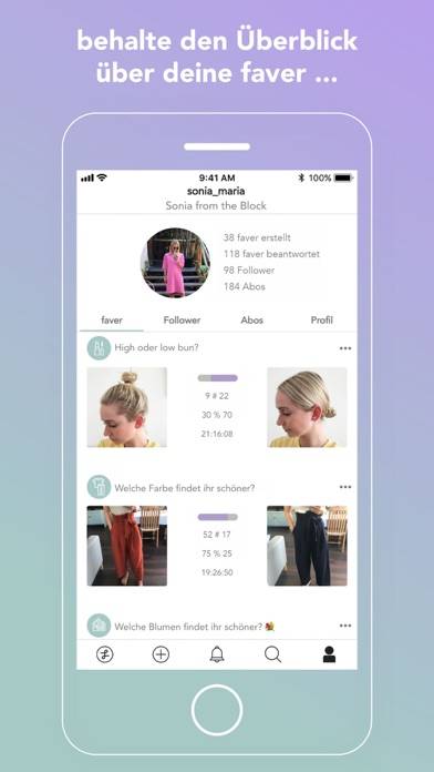 Faver App-Screenshot