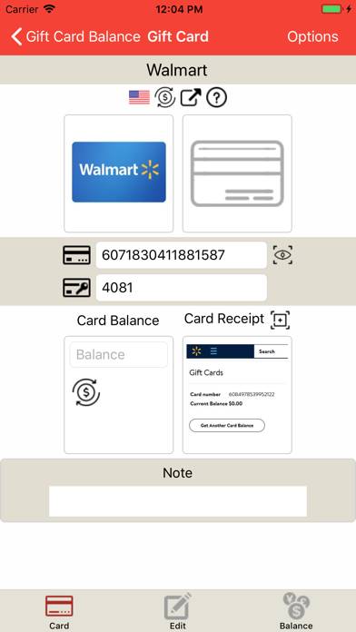 Gift Card Balance plus Capture d'écran de l'application #4