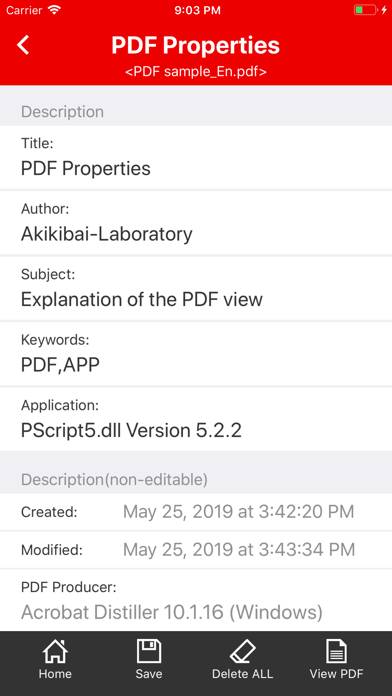 PDF Properties screenshot