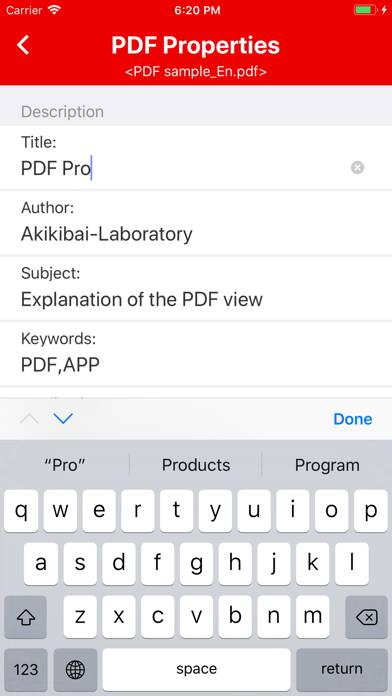 PDF Properties screenshot