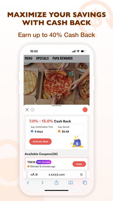 Coupert: Coupons & Cash Back Schermata dell'app #5