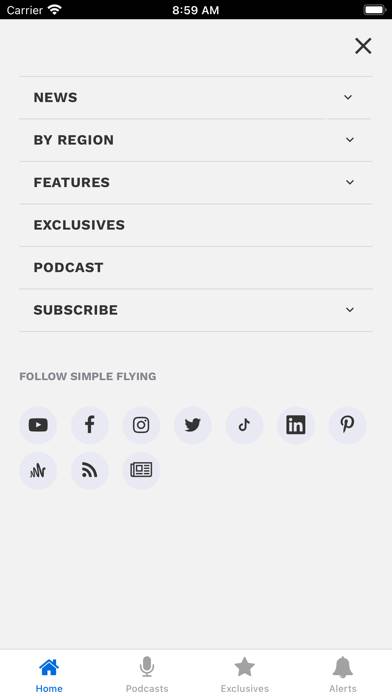 Simple Flying App-Screenshot