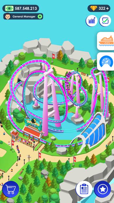 Idle Theme Park Скриншот приложения #1