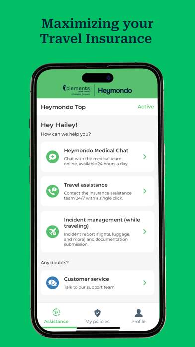 Heymondo - Travel insurance screenshot