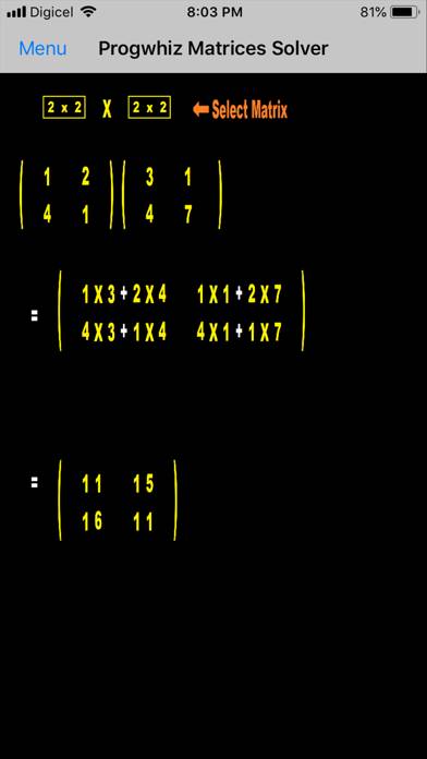 Progwhiz Matrices Solver App screenshot #3