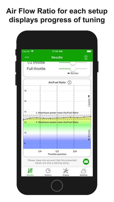 Jetting Kawasaki KX 2T Moto App screenshot #2