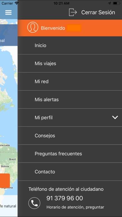 Registro de Viajeros MAUC Captura de pantalla de la aplicación