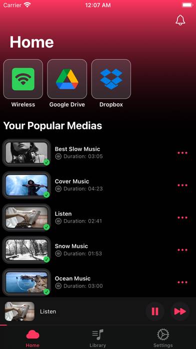Cloud Music Drive App screenshot #2