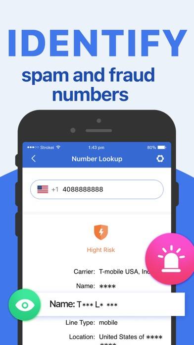 Number Lookup: Who is calling? Captura de pantalla de la aplicación #3