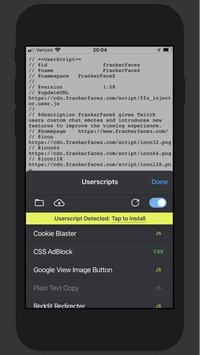 Userscripts App screenshot #1