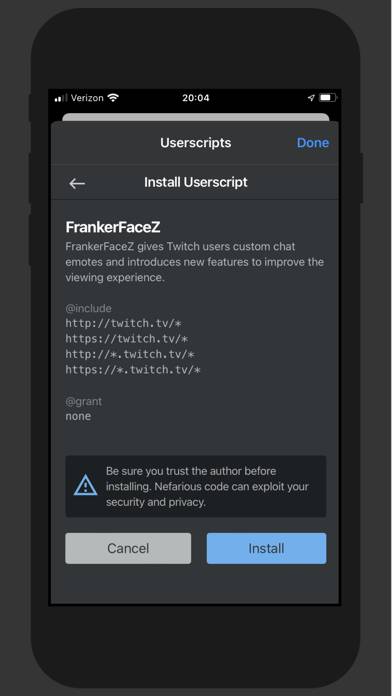 Userscripts App screenshot #2