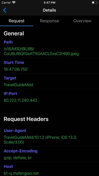 IHTTP Tracker -Network monitor Captura de pantalla de la aplicación #3