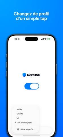 NextDNS Capture d'écran de l'application