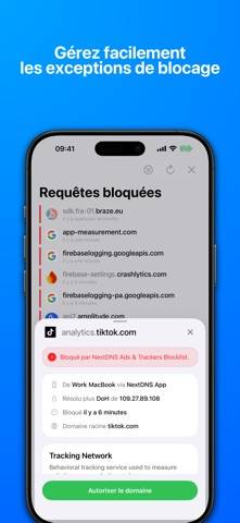 NextDNS Capture d'écran de l'application