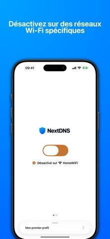 NextDNS Capture d'écran de l'application