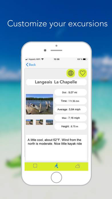 Kayak Tracker Schermata dell'app