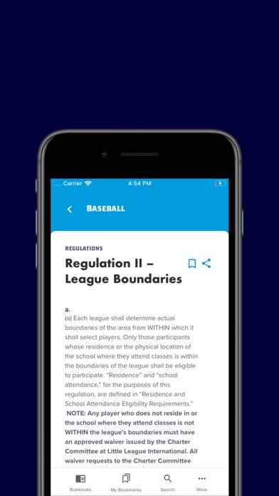 Little League Rulebook App screenshot #3