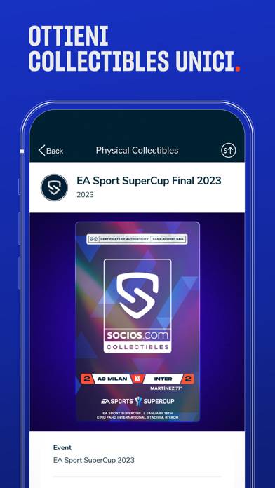 Socios.com Schermata dell'app