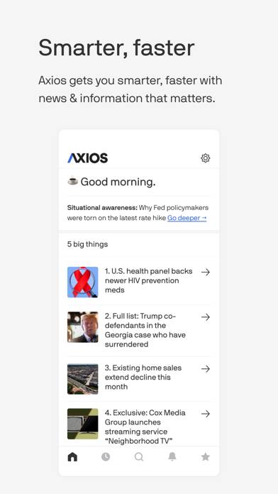 Axios: Smart Brevity news App screenshot #2