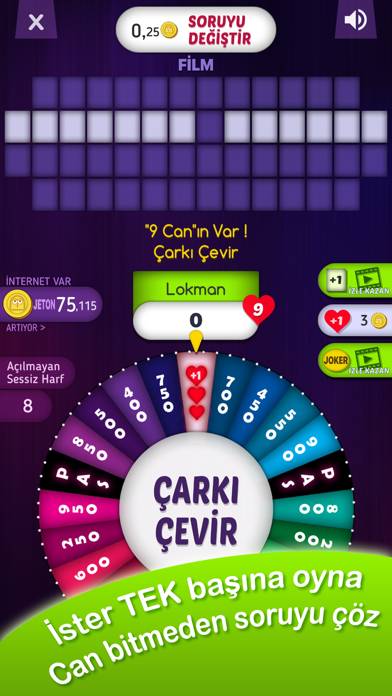 Çarkıfelek Türkçe Mobil Uygulama ekran görüntüsü #2