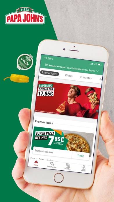 Papa Johns Pizza España captura de pantalla