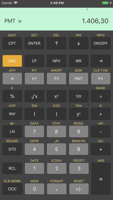 BA II Plus Calculator Captura de pantalla de la aplicación #1