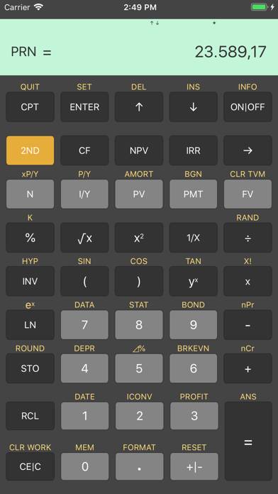 BA II Plus Calculator Captura de pantalla de la aplicación #2