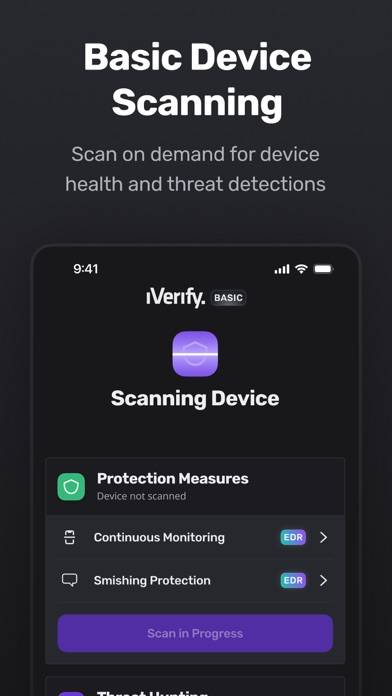 IVerify. Captura de pantalla de la aplicación #1