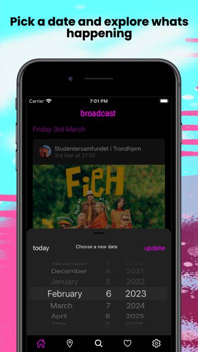 Broadcast: Find live music App skärmdump