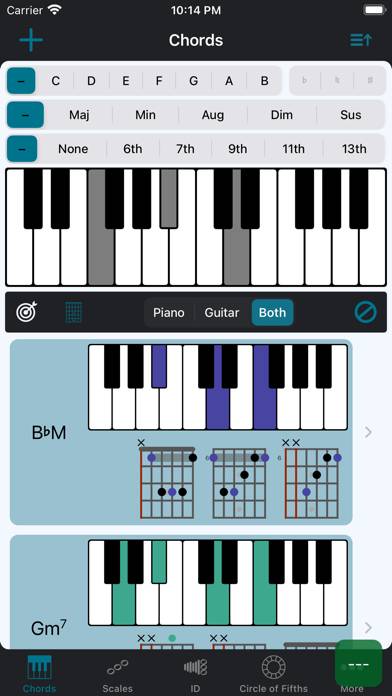 Tonality: Piano/Guitar Chords App-Screenshot #1