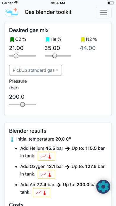 Gas blender toolkit App skärmdump #2