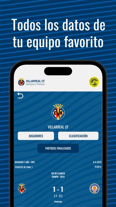 Villarreal Yellow Cup Captura de pantalla de la aplicación