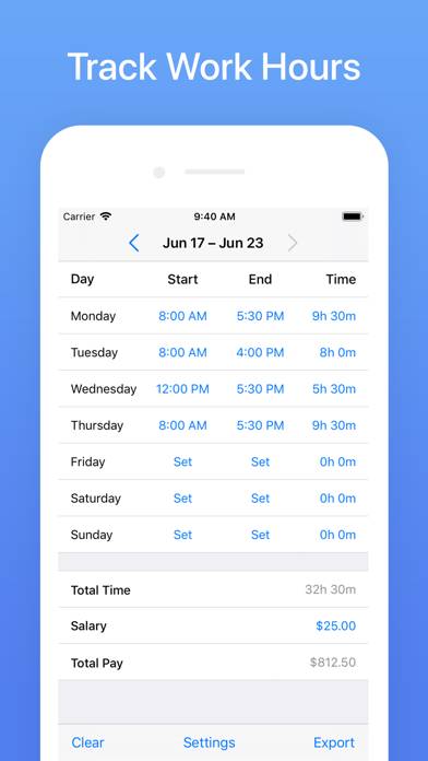 Hours Tracker: Time Calculator screenshot
