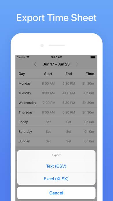 Hours Tracker: Time Calculator App screenshot