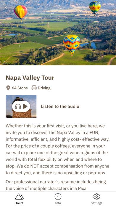 Napa Valley Tour App screenshot #2